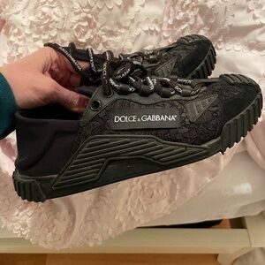 Dolce & Gabbana NS1 Black Womens Sneakers - Size 39.5 - Mint Condition